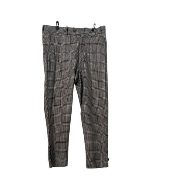 Adam Fashion Men's Windowpane Plaid Single Breasted 6Button Blue Suit 42L/38 NEW - Picture 11 of 16